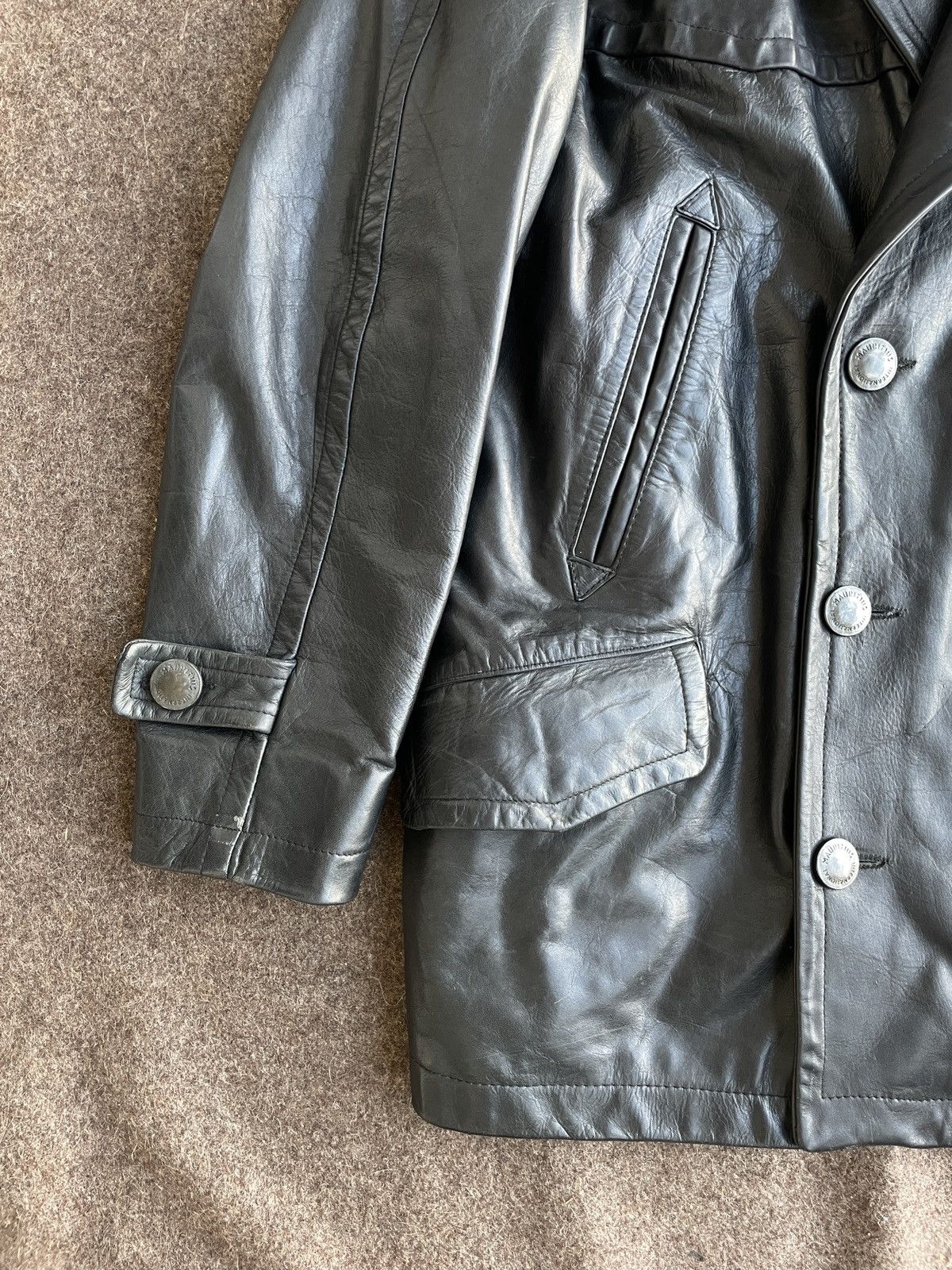 Other Mauritius Leather Pea Coat Size US L / EU 52-54 / 3 - 3 Thumbnail