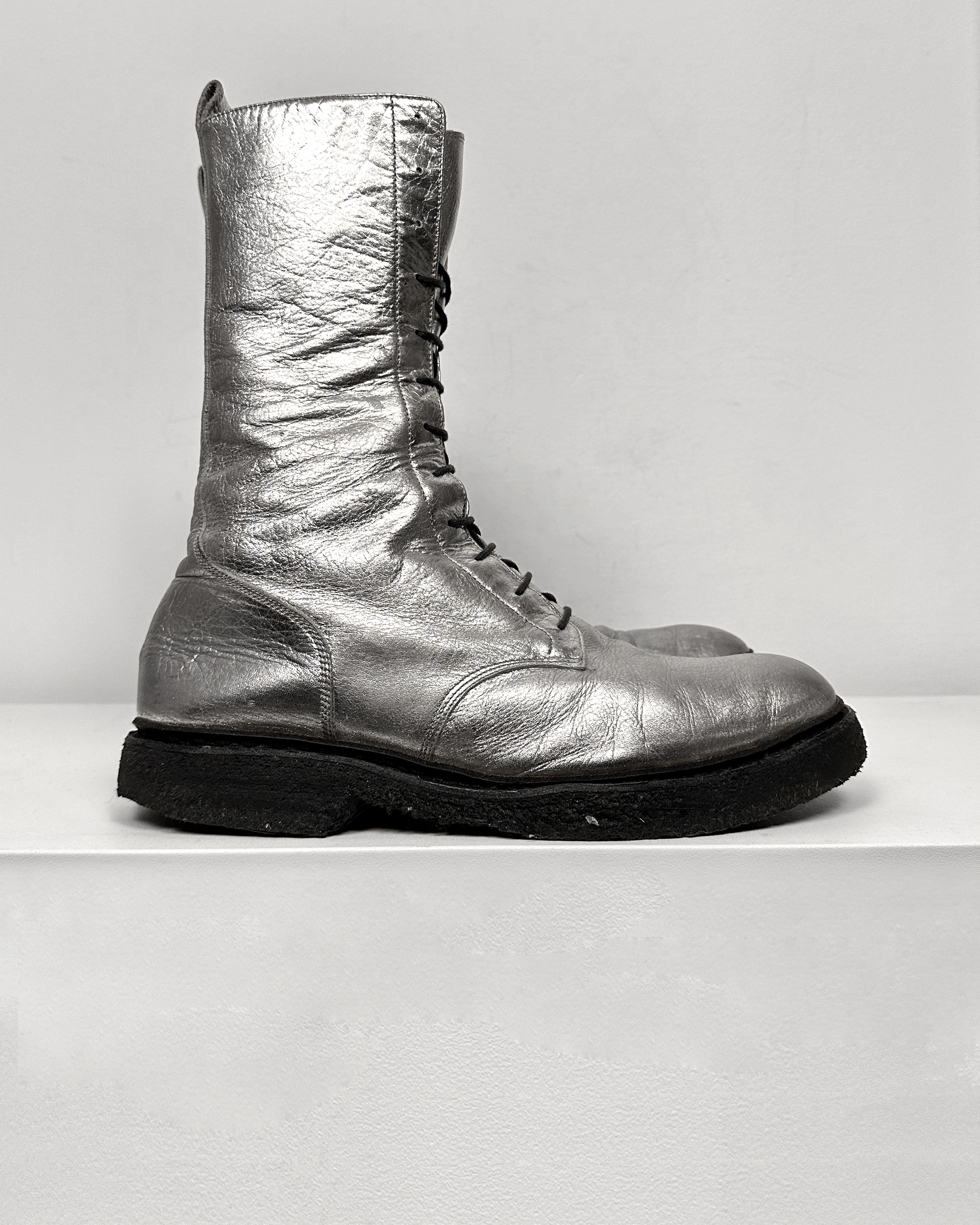 Balmain Balmain Christophe Decarnin Silver Ranger Combat Boots Size US 10 / EU 43 - 3 Thumbnail