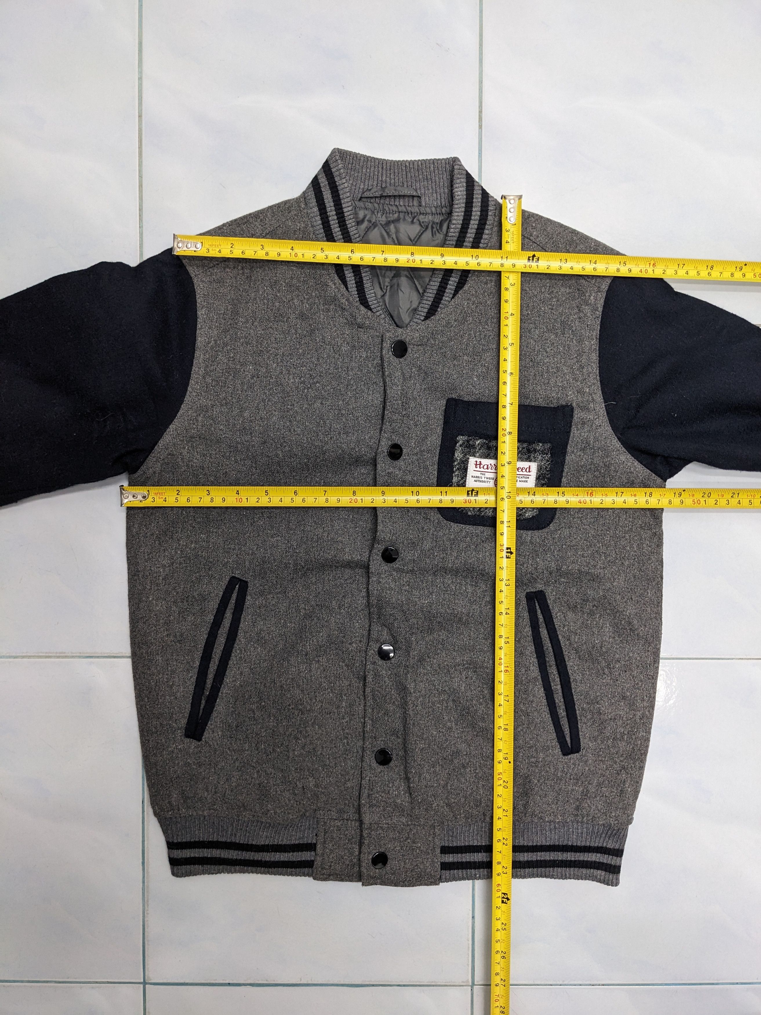 Harris Tweed HARIS TWEED VARSITY JACKET SINGLE POCKET Size US S / EU 44-46 / 1 - 11 Thumbnail