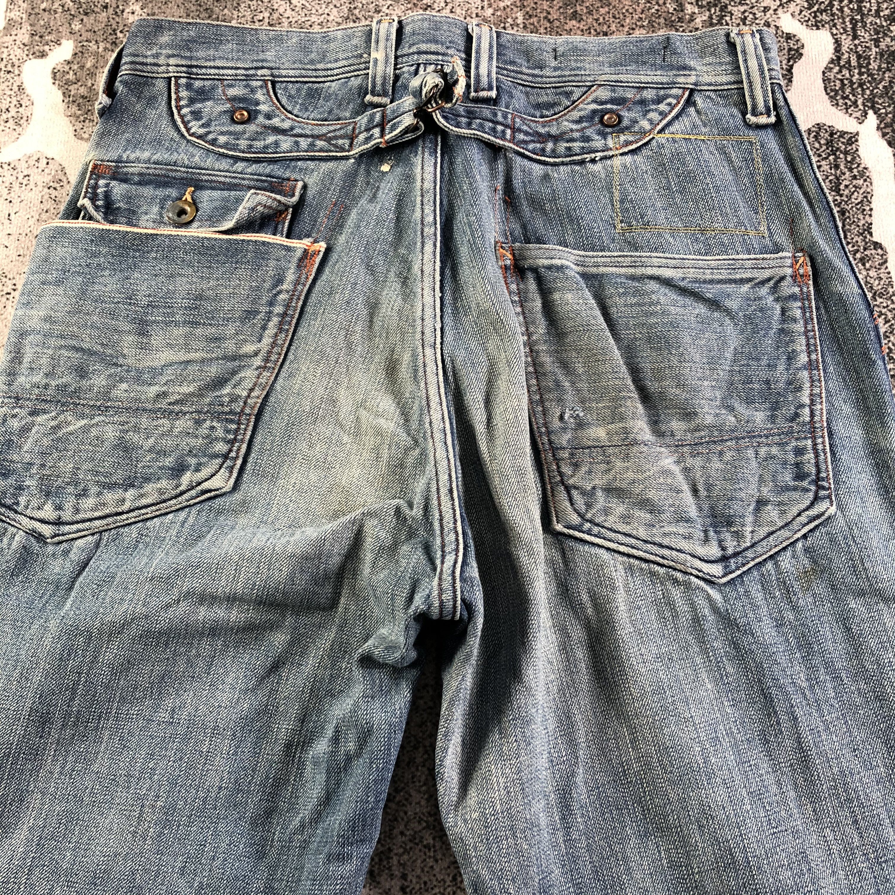 Japanese Brand John Bull Jeans Medium Wash Denim Size US 31 - 4 Thumbnail