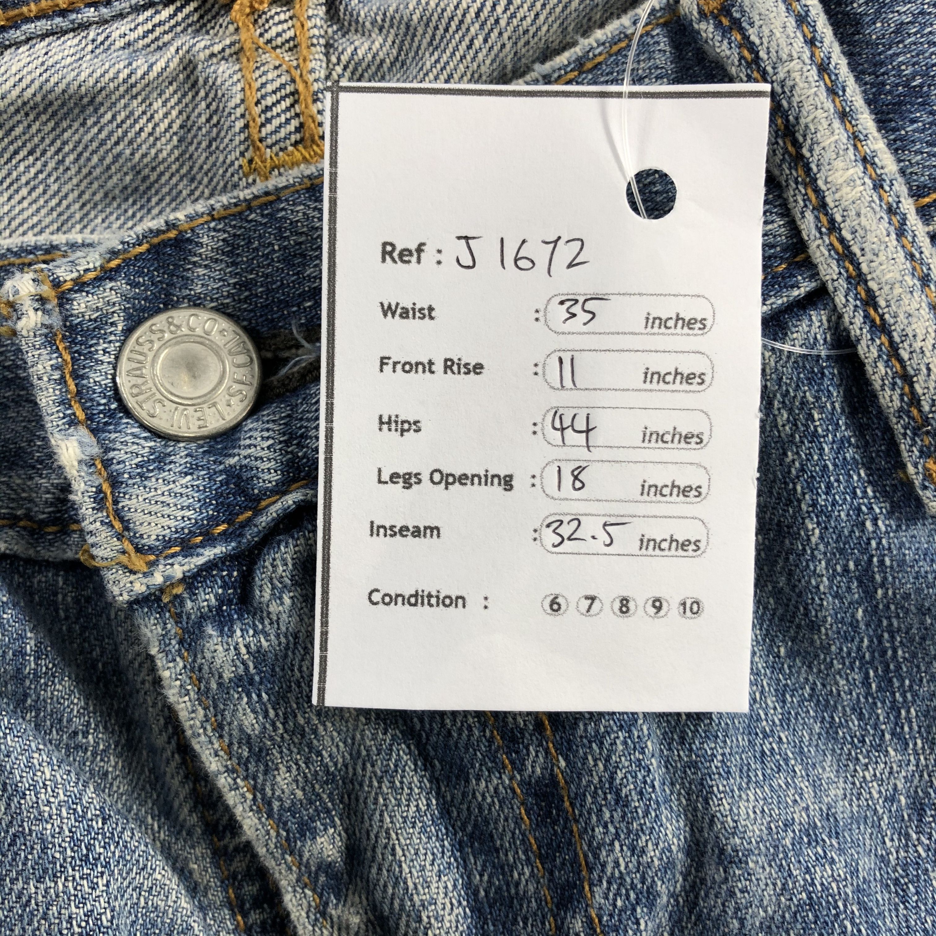Levi's Vintage Light Wash Levis 527 Jeans-J1672 Size US 35 - 14 Thumbnail