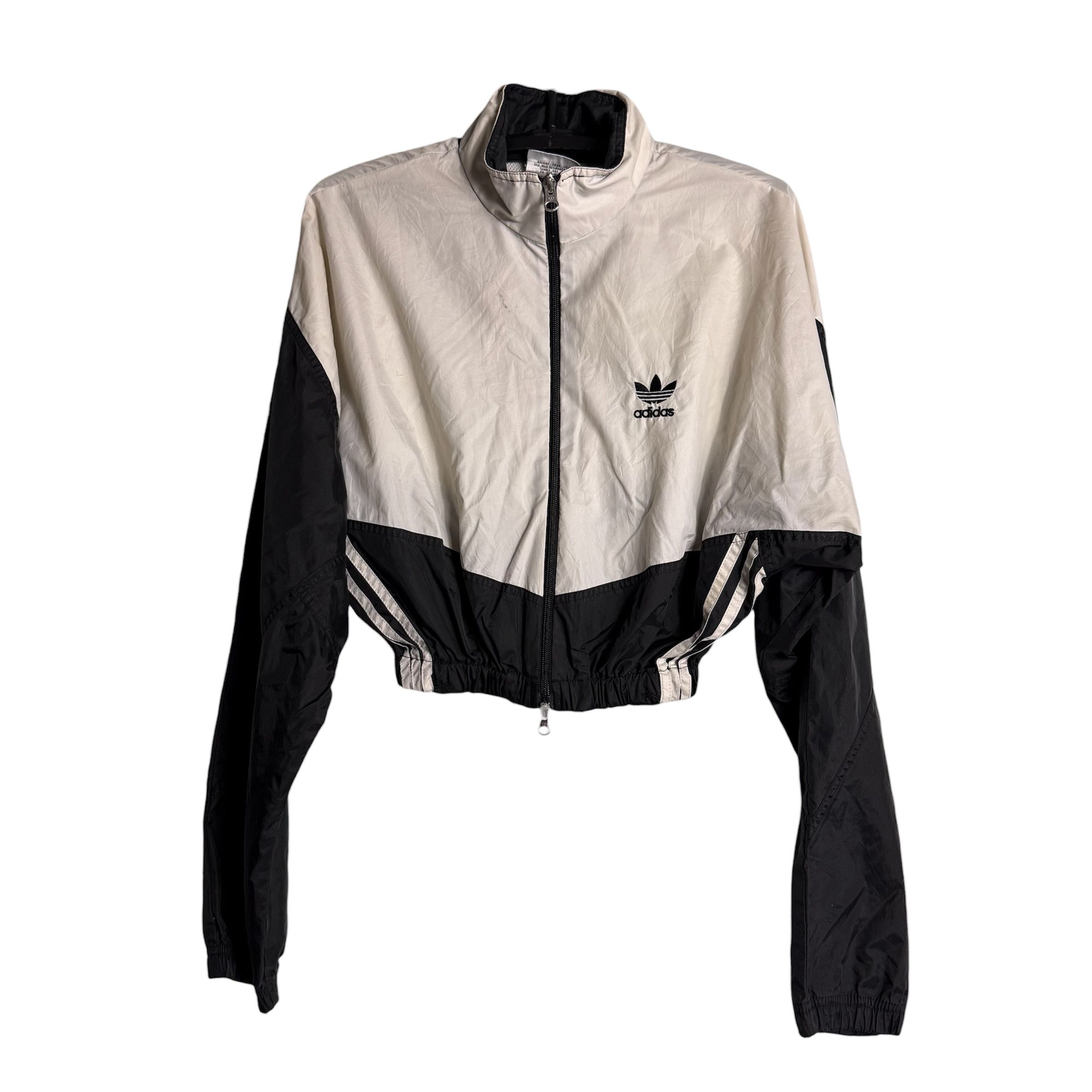 Adidas 🔥RARE🔥Vintage Adidas Trefoil Cropped Full-Zip Windbreaker Size M / US 6-8 / IT 42-44 - 1 Thumbnail