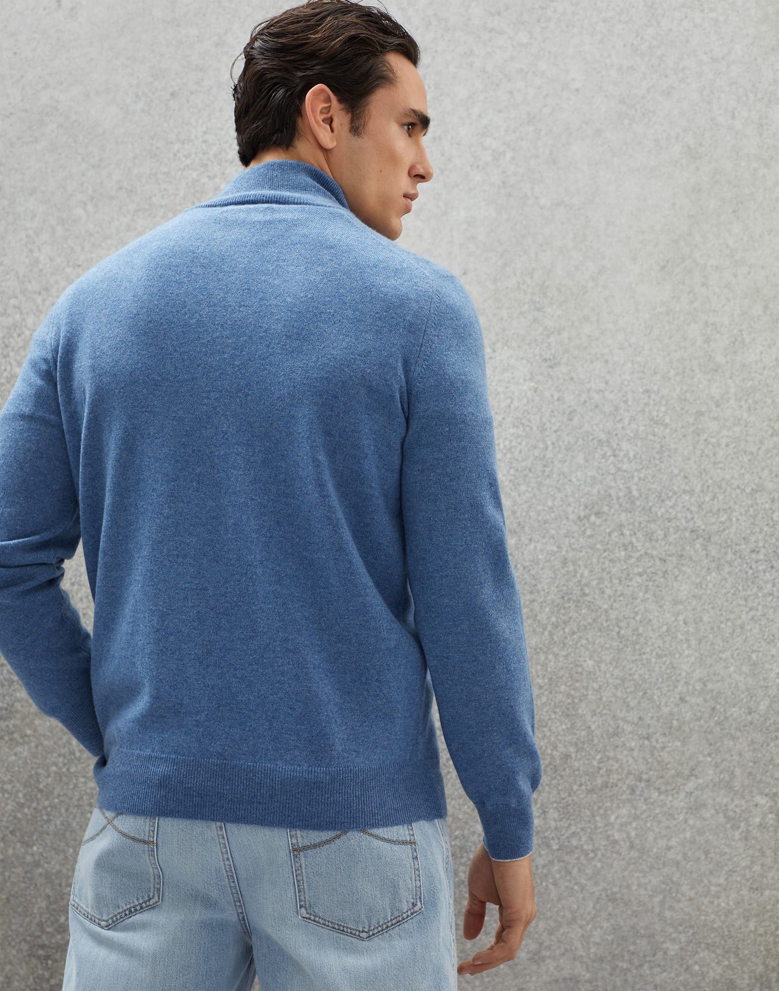 Brunello Cucinelli o1w1db10924 Cashmere Turtleneck in Blue Size US XS / EU 42 / 0 - 4 Thumbnail
