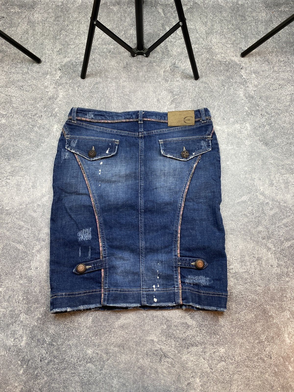 Just Cavalli × Roberto Cavalli Vintage Roberto Cavalli Denim Skirt Just Cavalli Size 32" / US 10 / IT 46 - 1 Thumbnail