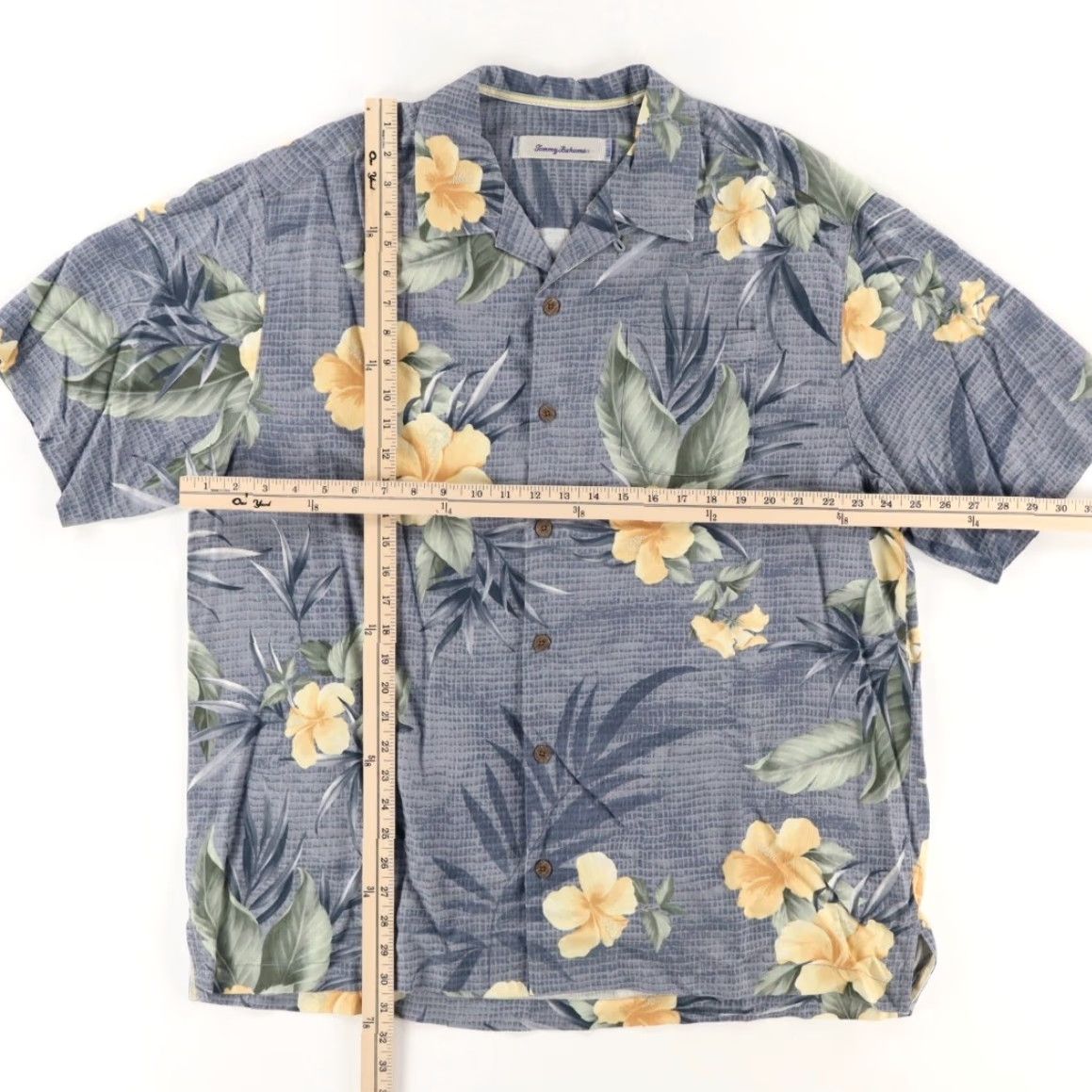 Tommy Bahama Tommy Bahama Shirt Blue Men's XL Hawaiian Camp Floral Silk Button Up Shirt Size US XL / EU 56 / 4 - 3 Thumbnail