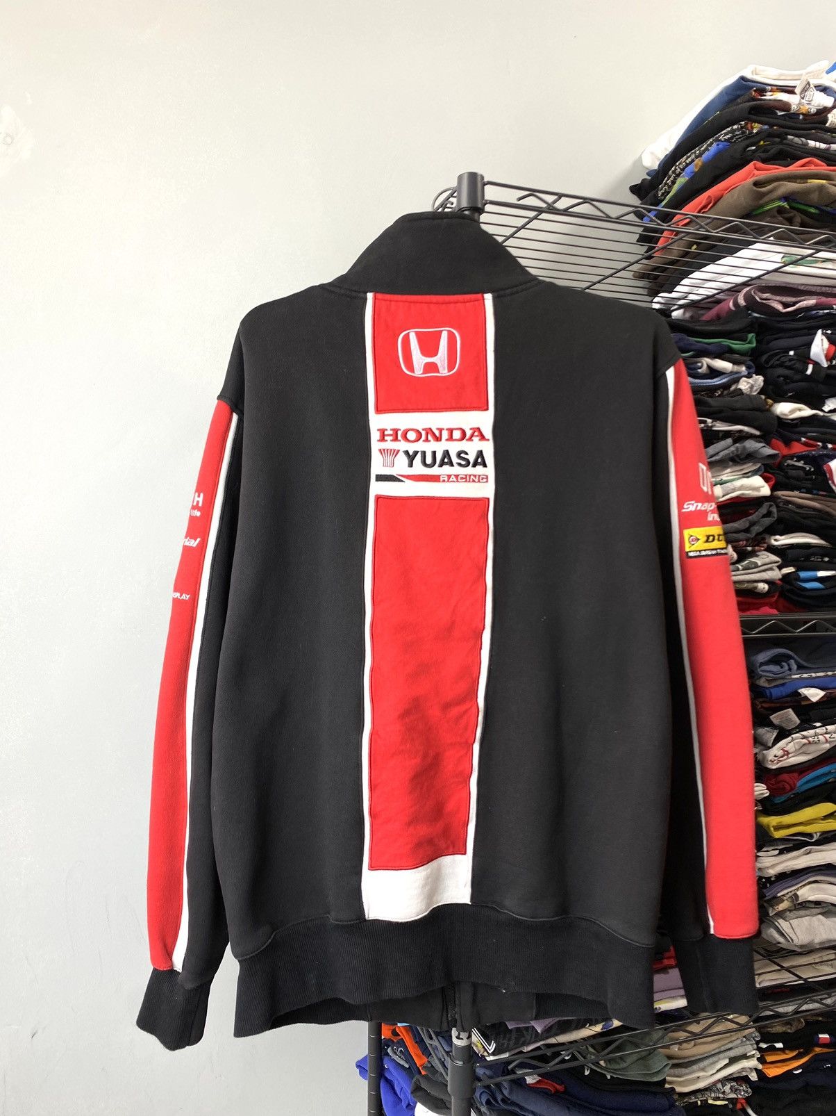 Honda Rare! Vintage Honda Racing Sweatshirt Jacket Suzuki Yamaha Size US M / EU 48-50 / 2 - 2 Thumbnail