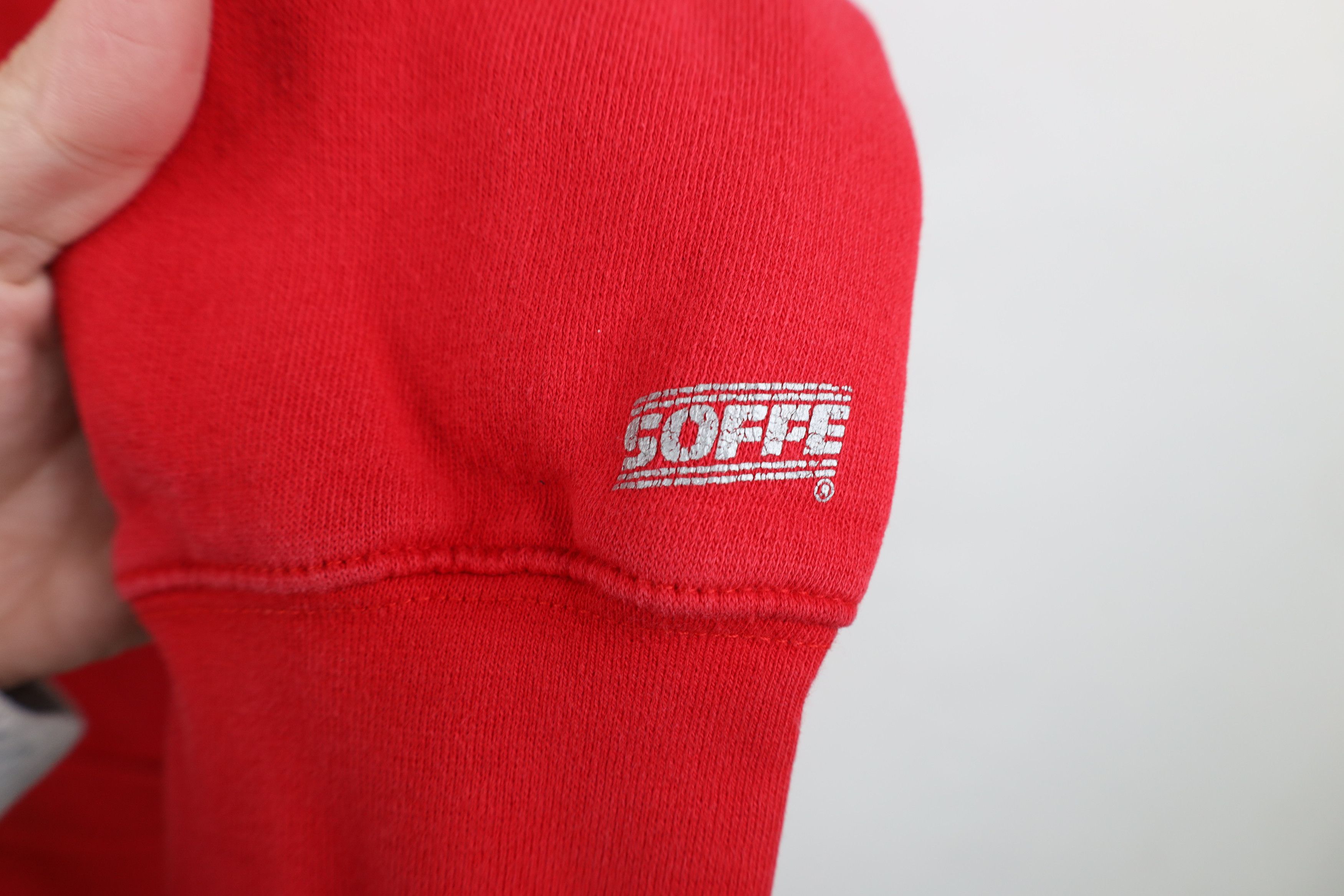 Vintage Vintage 90s Texas Tech University Hoodie Sweatshirt Red Size US L / EU 52-54 / 3 - 6 Thumbnail