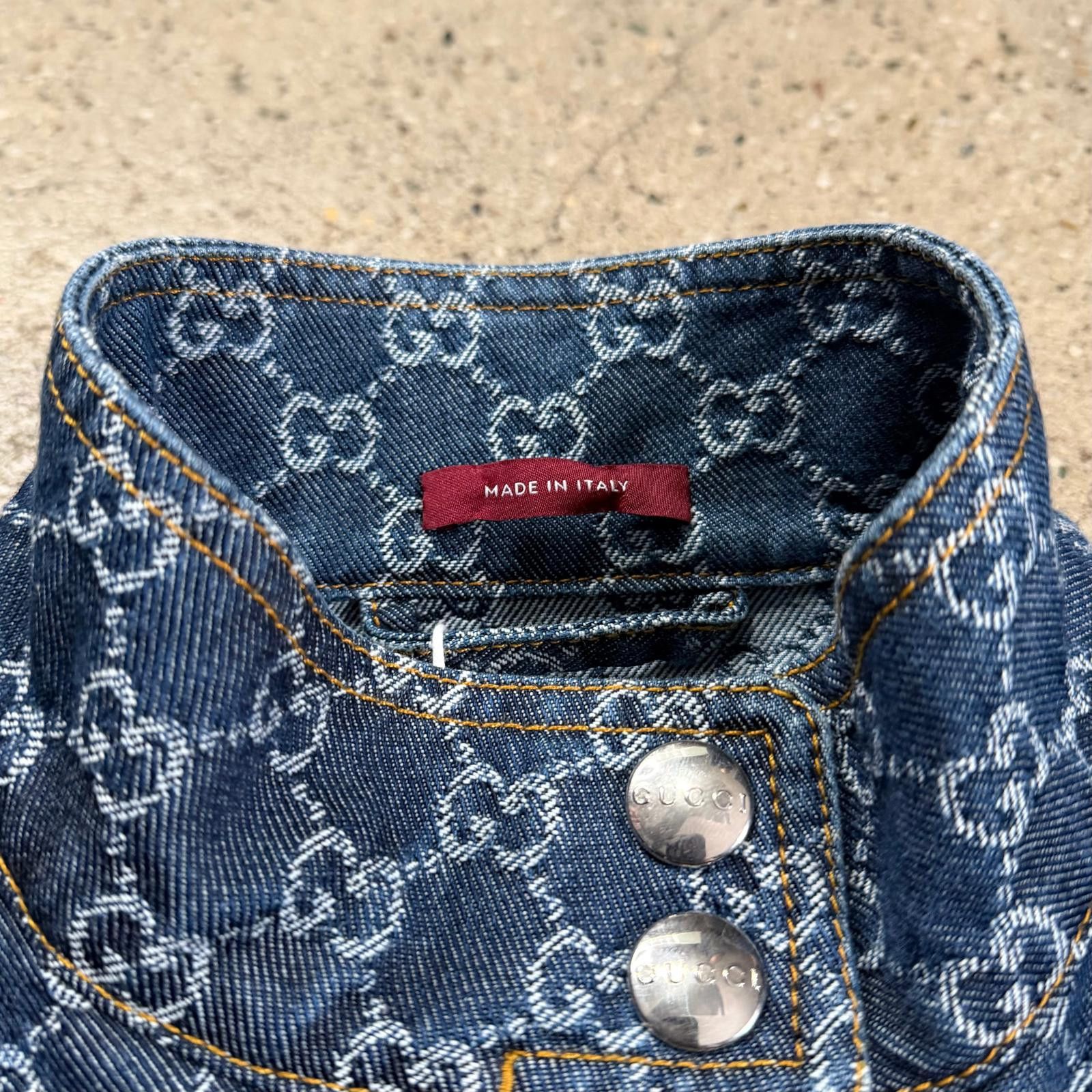 Gucci Gucci Denim Monogram Jacket Size US S / EU 44-46 / 1 - 6 Thumbnail