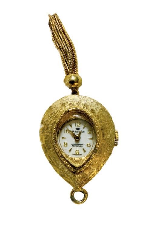 Other Vintage Harvester Swiss Pendant Gold Tone Tassel Charm Watch Size ONE SIZE - 1 Thumbnail