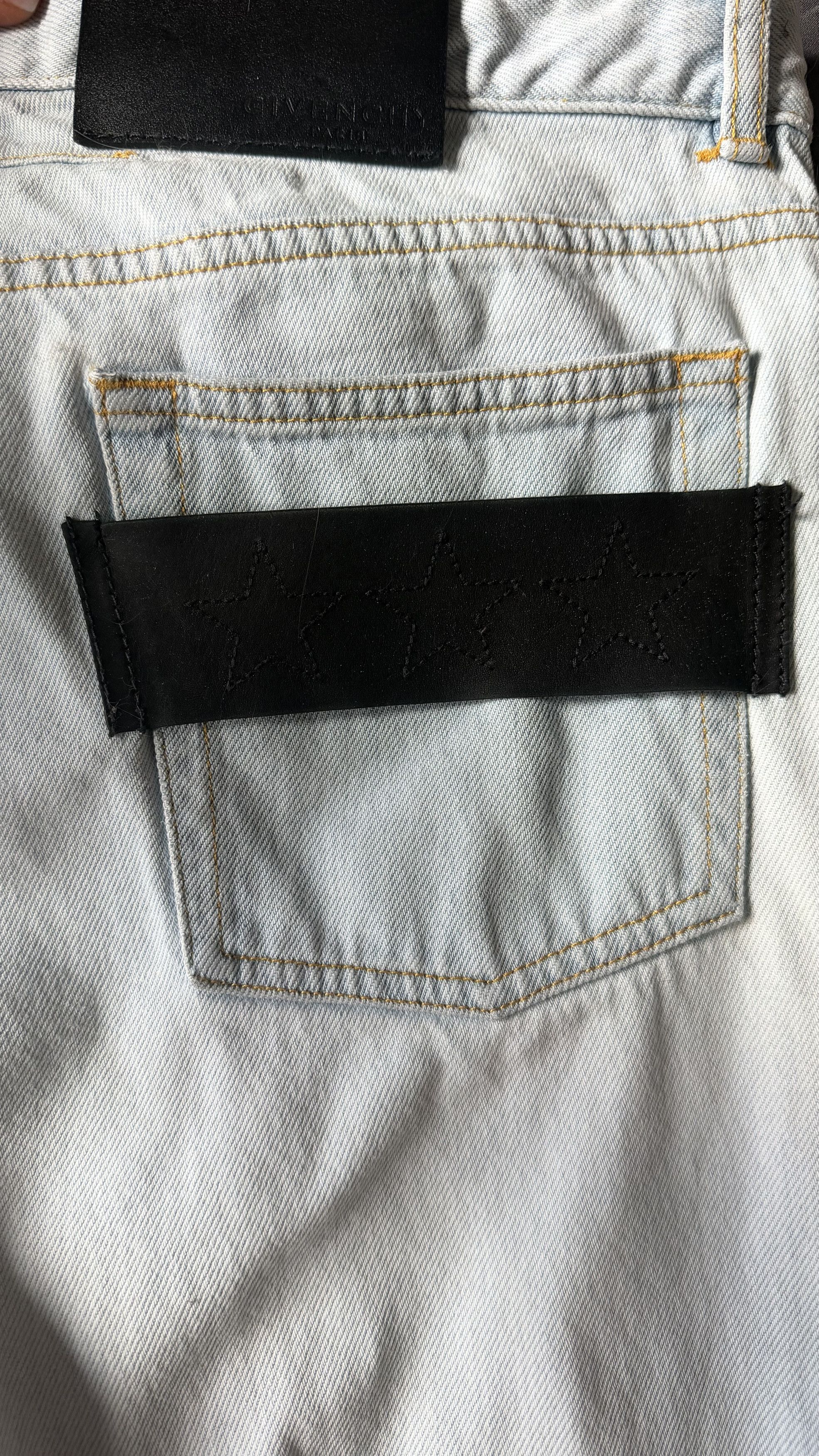 Riccardo Tisci Givenchy SS10 Star Patch Denim Jeans vintage 2010 y2k Size US 32 / EU 48 - 3 Thumbnail