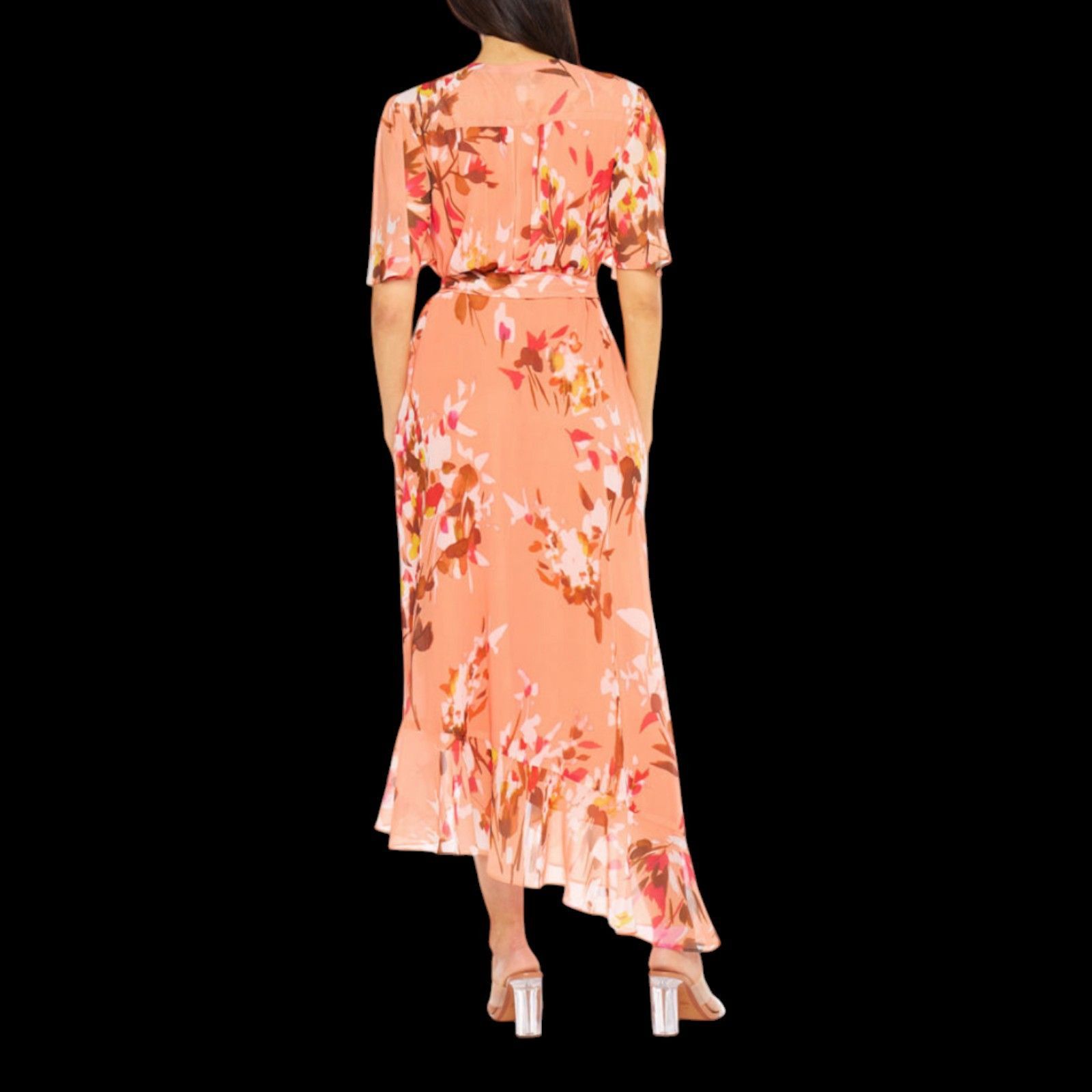 Other Premier Amour - Women's Short Sleeve Floral Midi Fit + Flare Size XS / US 0-2 / IT 36-38 - 2 Thumbnail