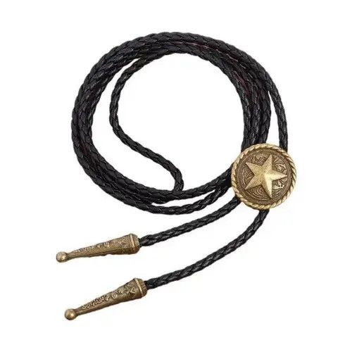 Other Vintage Star Leather Rope Bolo Tie Size ONE SIZE - 3 Thumbnail
