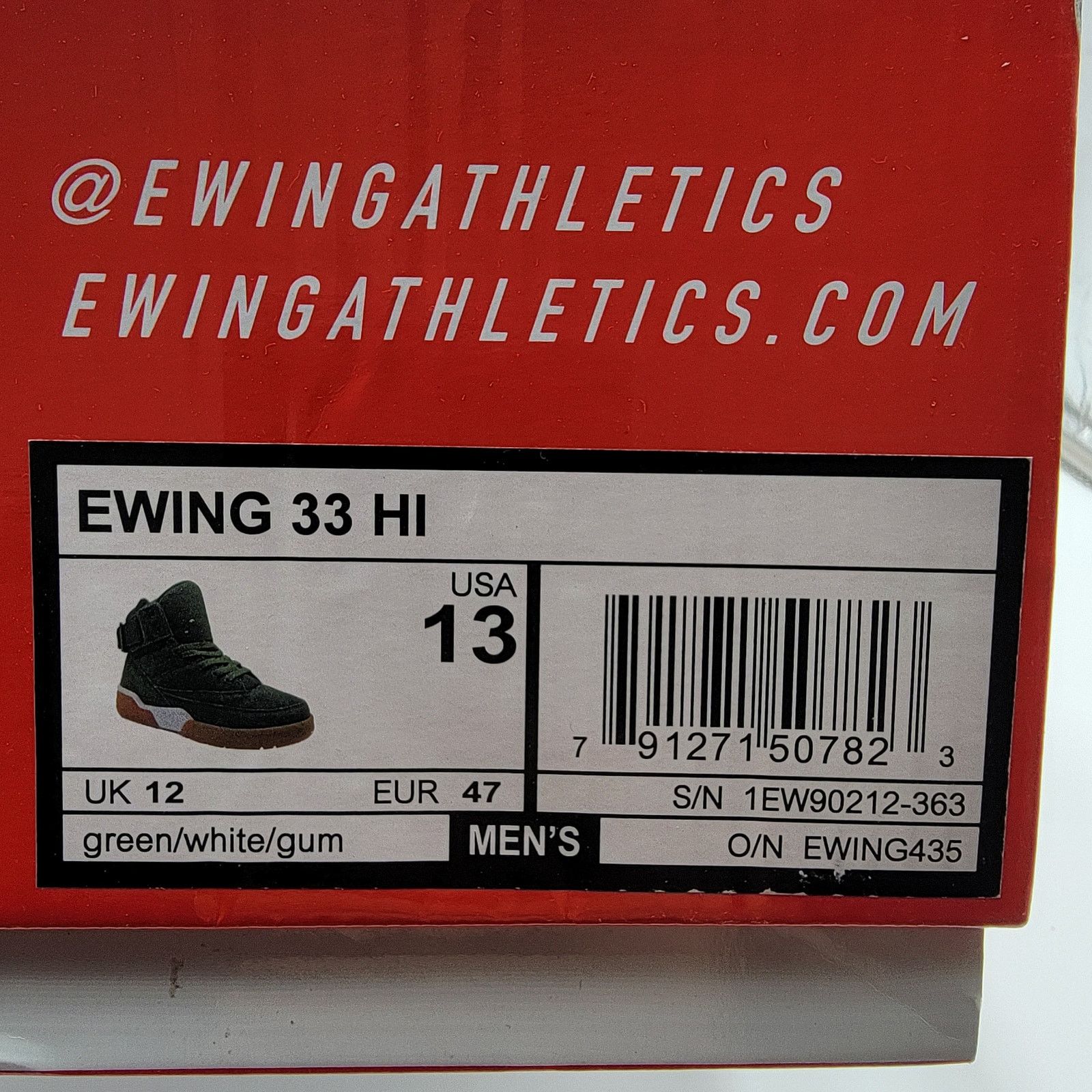 Ewing Athletics Ewing Athletics 33 Hi Chive Green/Gum Sz 13 1EW90212-363 Size US 13 / EU 46 - 12 Thumbnail