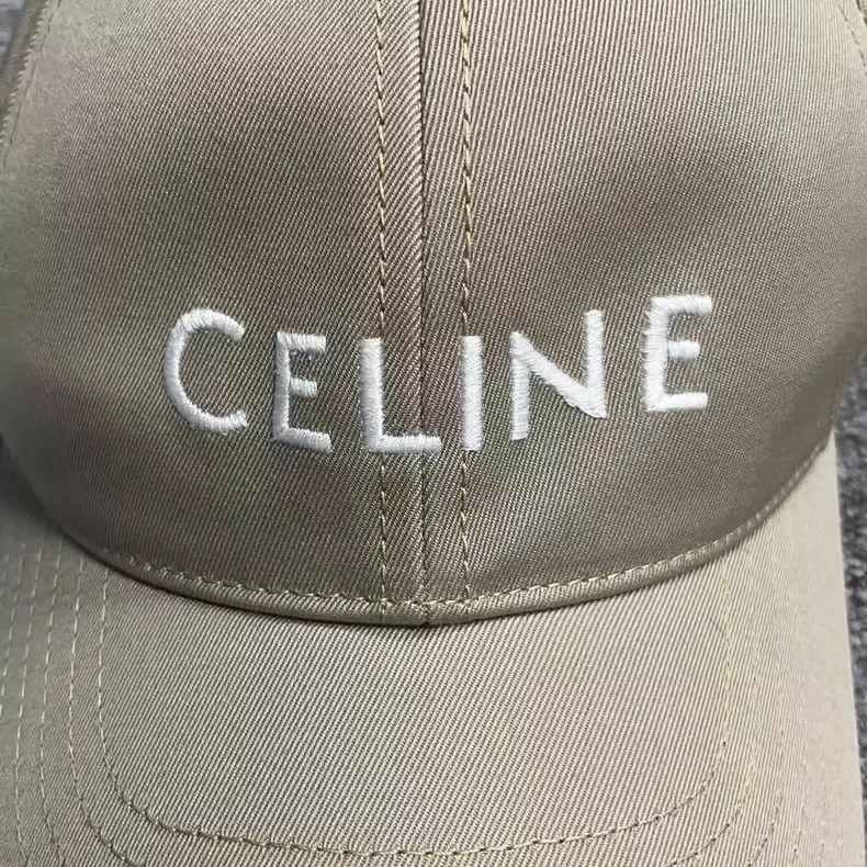 Celine Celine Khaki Gray Logo Embroidered Baseball Cap Size ONE SIZE - 2 Thumbnail