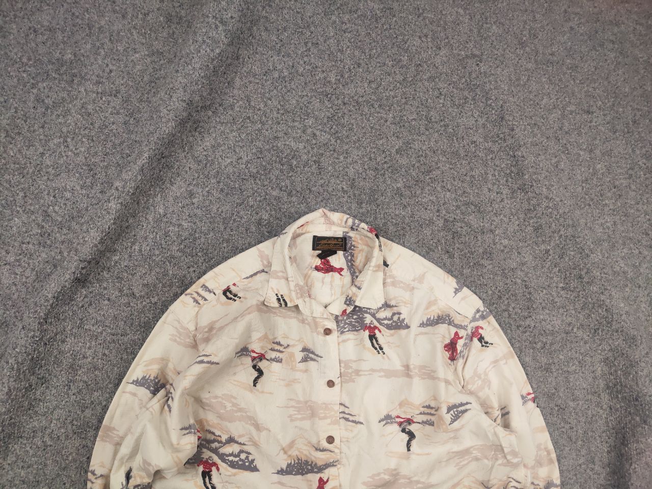 Eddie Bauer Vintage Eddie Bauer corduroy shirt print Long sleeve Size US L / EU 52-54 / 3 - 1 Thumbnail