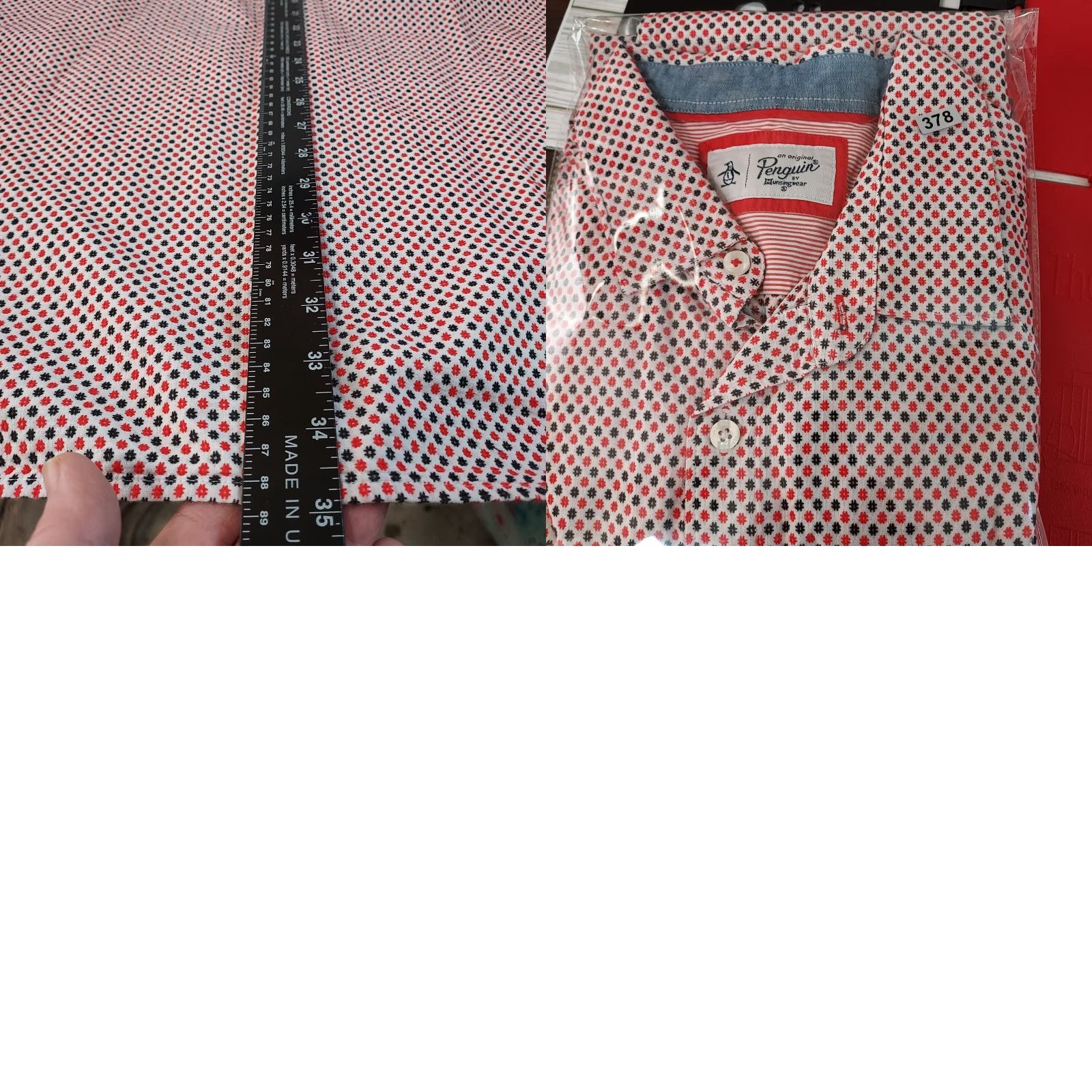 Original Penguin Penguin by Munsingwear Men’s Polo Shirt Red, White & Blue XLT Button Up Golf Shirt Short Sleeve Classic-Fit Size US XL / EU 56 / 4 - 8 Thumbnail