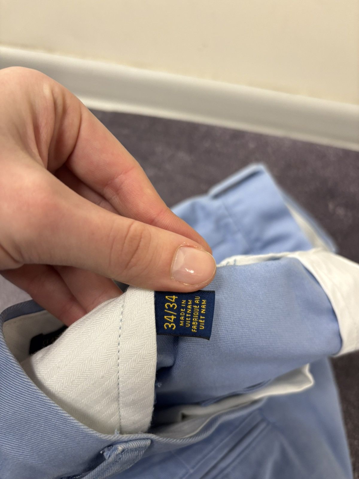 Polo Ralph Lauren Polo Ralph Lauren Men’s Blue Classic Fit Preppy Chino Pants Size US 34 / EU 50 - 15 Thumbnail