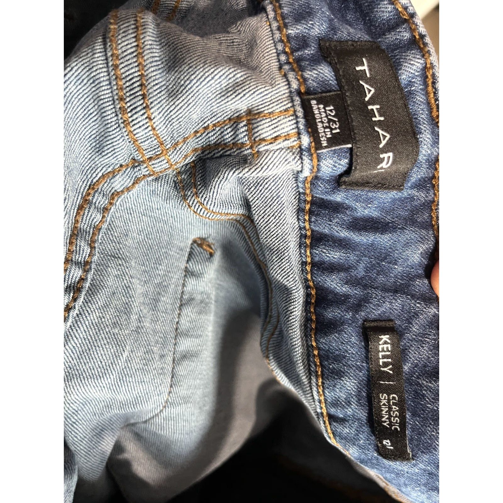 Vintage Tahari Jeans Skinny Kelly Classic Size 12/31 Dark Wash Denim Women’s Size 34" / US 12 / IT 48 - 5 Thumbnail