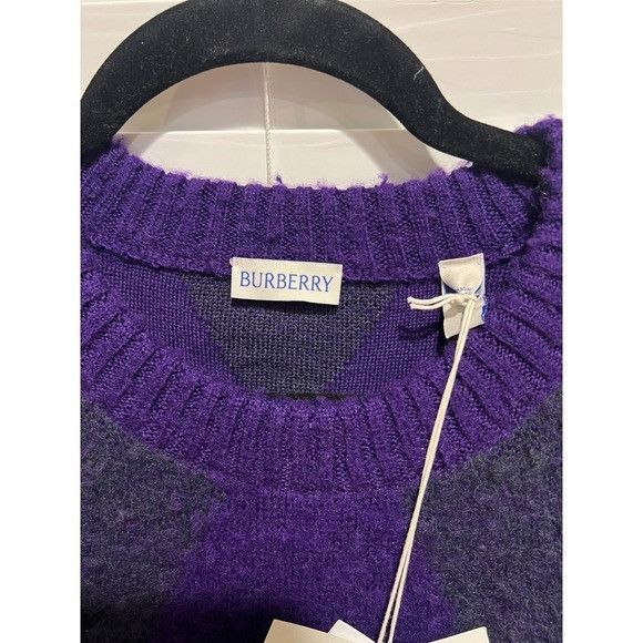 Burberry Burberry Wool Argyle Sweater Royal Pattern Tassel Knitwear M Size US XL / EU 56 / 4 - 9 Thumbnail