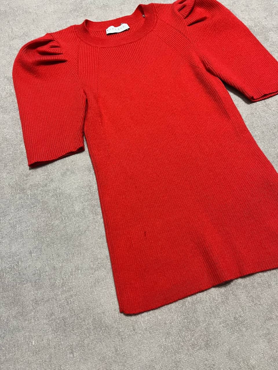 Sandro Sandro Paris Women`s Red Knit Sweater Tops Size 1 Size S / US 4 / IT 40 - 4 Thumbnail