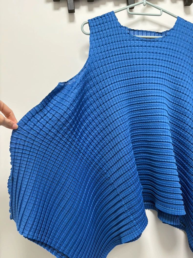 Issey Miyake issey miyake size:3 Blue Waffger vest Size XXS / US 00 / IT 34 - 2 Thumbnail