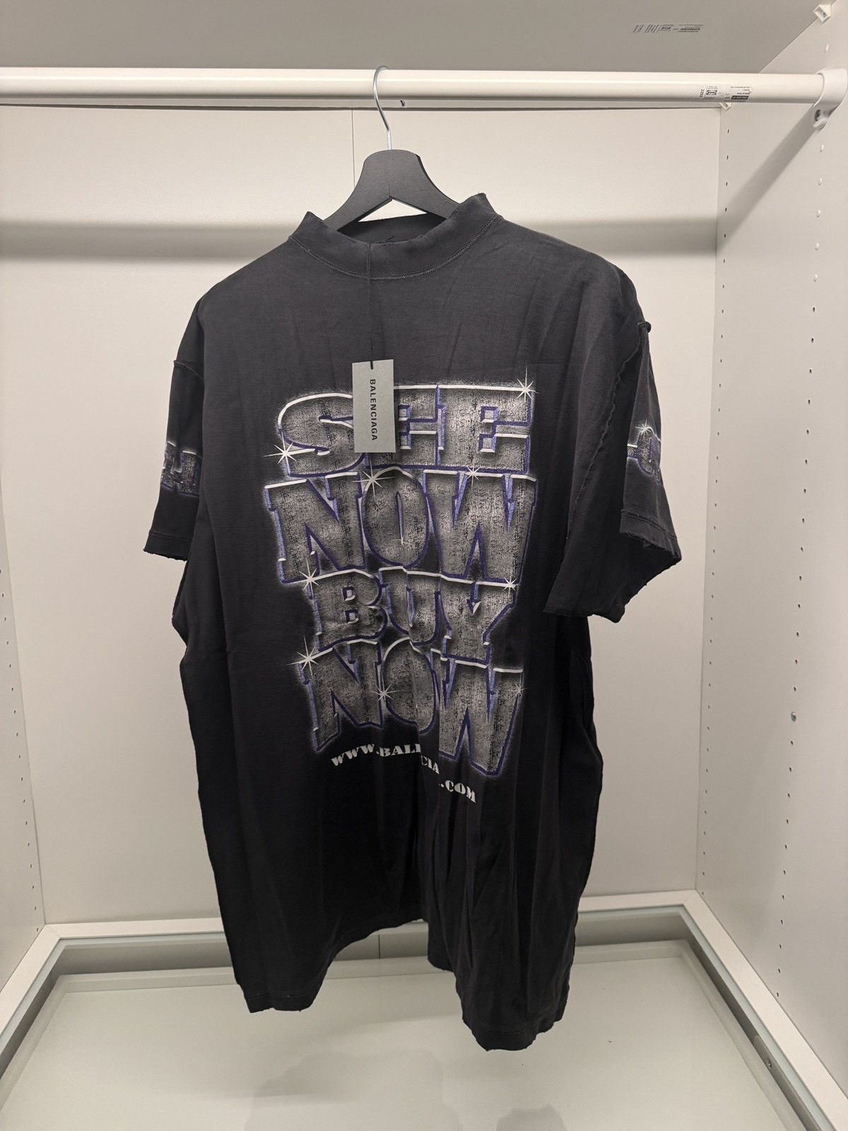 Balenciaga Balenciaga see new buy now distressed T-Shirt Size US S / EU 44-46 / 1 - 1 Thumbnail