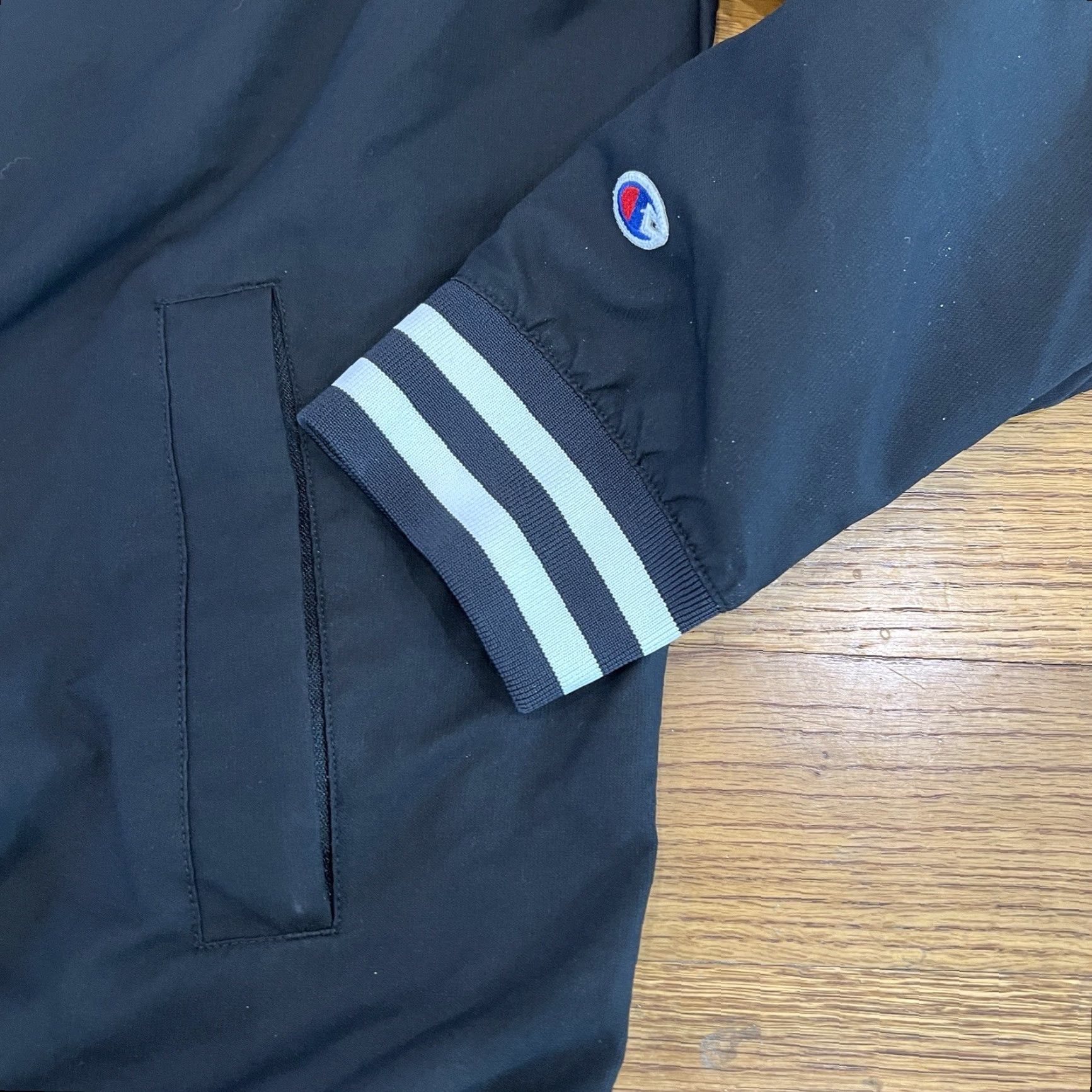 Champion Champion Jacket Mens Medium Black Scout Stadium Wind Water Resistant Baseball Size US M / EU 48-50 / 2 - 7 Thumbnail