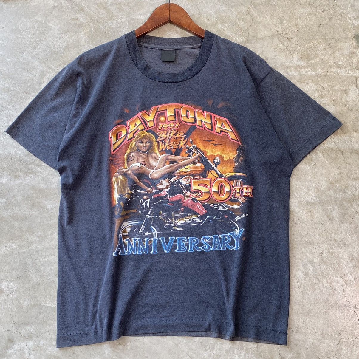 Vintage Vintage 90s Daytona Bike Week Tee ( Not 3d Emblem) Size US L / EU 52-54 / 3 - 2 Thumbnail
