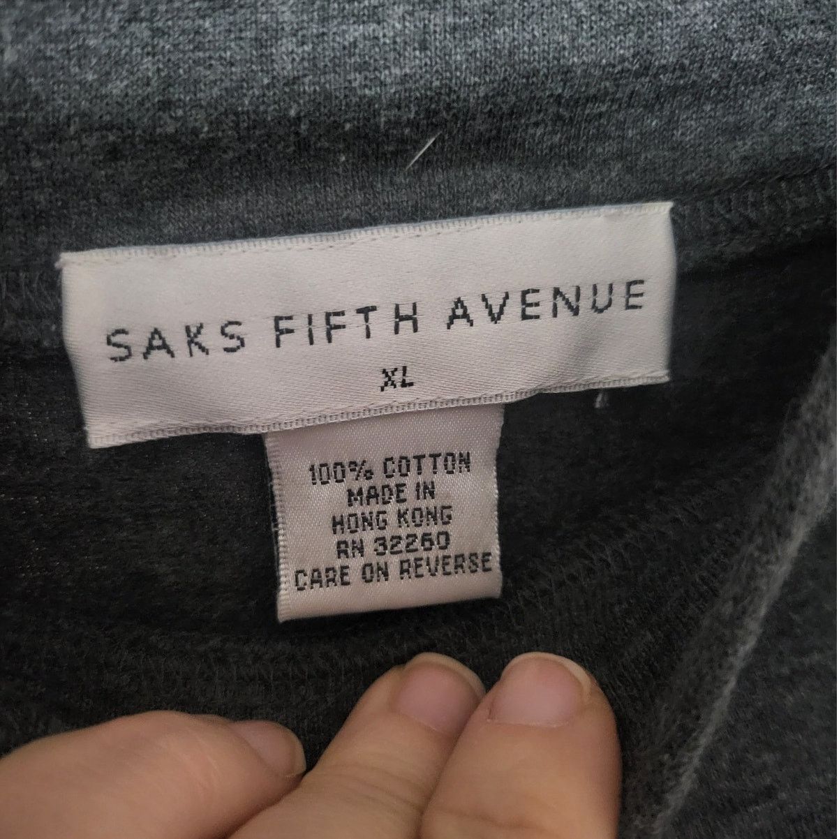 Saks Fifth Avenue Saks Fifth Avenue Gray Short Turtleneck Top - XL Size XL / US 12-14 / IT 48-50 - 3 Thumbnail