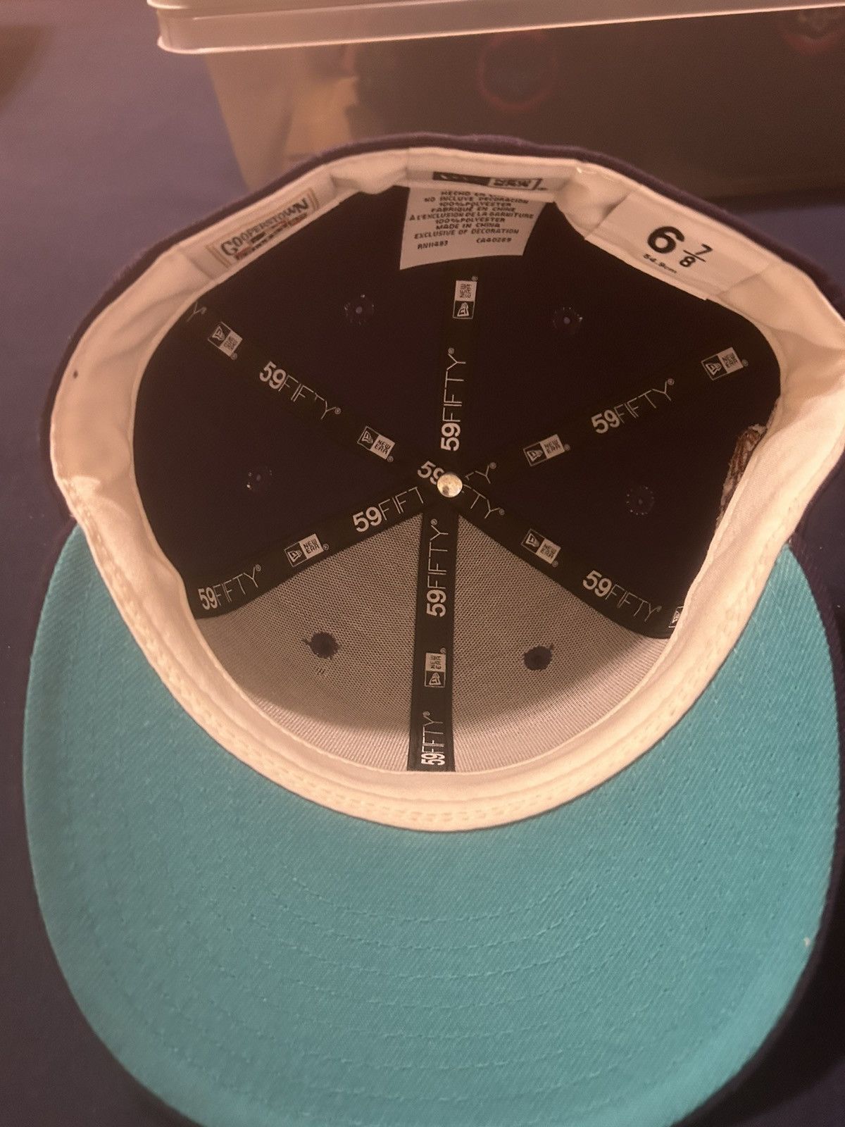 New Era Purple/Aqua Diamondbacks New Era Fitted Hat Size 6 7/8 Size ONE SIZE - 3 Thumbnail