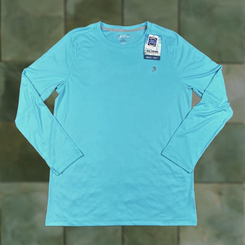 Vintage Reel Legends UV Protectant Performance Fishing Reel-Tec Mens Shirt 2XL Blue Size US XXL / EU 58 / 5 - 1 Thumbnail
