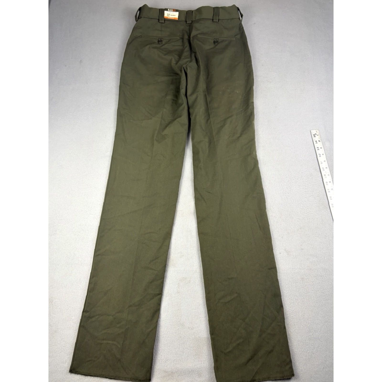 Vintage 5.11 Tactical Pants Men’s Size 32 Green Wool Poly Twill Workwear Cargo Pocket Flat Front Athletic Regular Inseam 37 in Vietnam USA Army Transportation Size US 32 / EU 48 - 3 Thumbnail