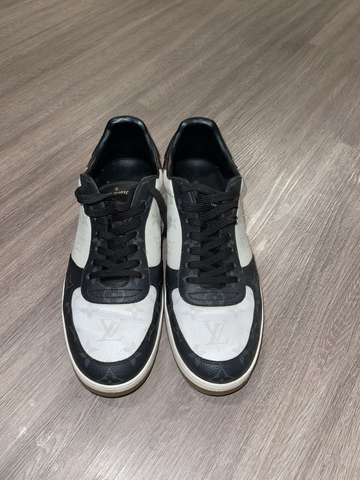 Louis Vuitton Louis Vuitton Rivoli Sneakers - Black, white, brown Size US 10 / EU 43 - 3 Thumbnail