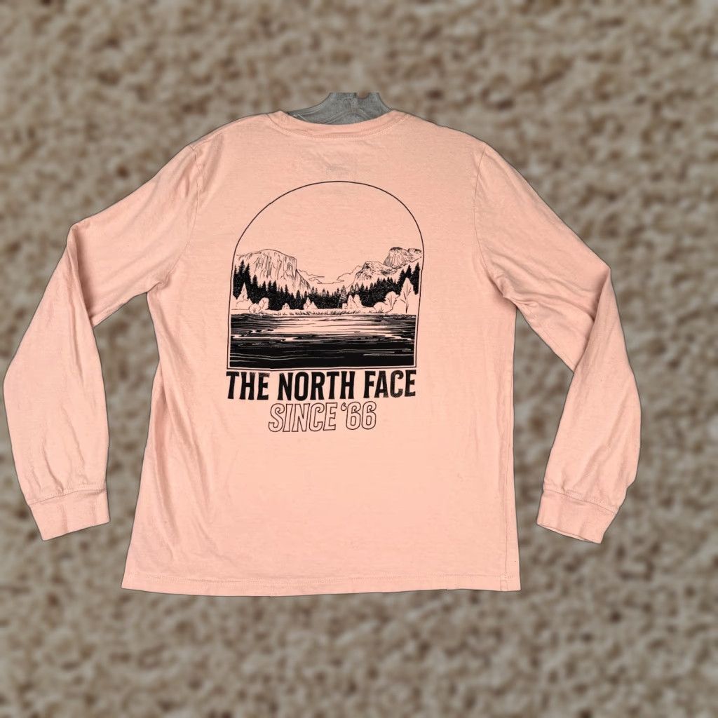 The North Face VINTAGE? No — The North Face Shirt Women Medium Pink Long Sleeve Crew Neck 100% Cotton read Size M / US 6-8 / IT 42-44 - 1 Thumbnail