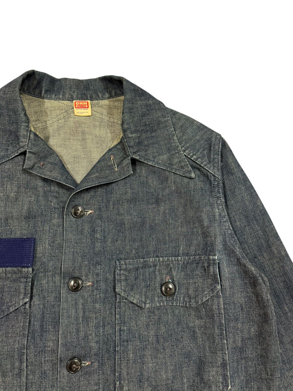 Denime × Japanese Brand × Toyo Enterprises Vtg🔥Denime Sport Active Wear Blue Dyed Jacket Jeans Size US S / EU 44-46 / 1 - 8 Thumbnail