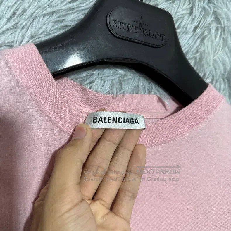 Balenciaga Balenciaga Small Logo Short Sleeve T-Shirt, Pink, Size XS Size US XS / EU 42 / 0 - 3 Thumbnail