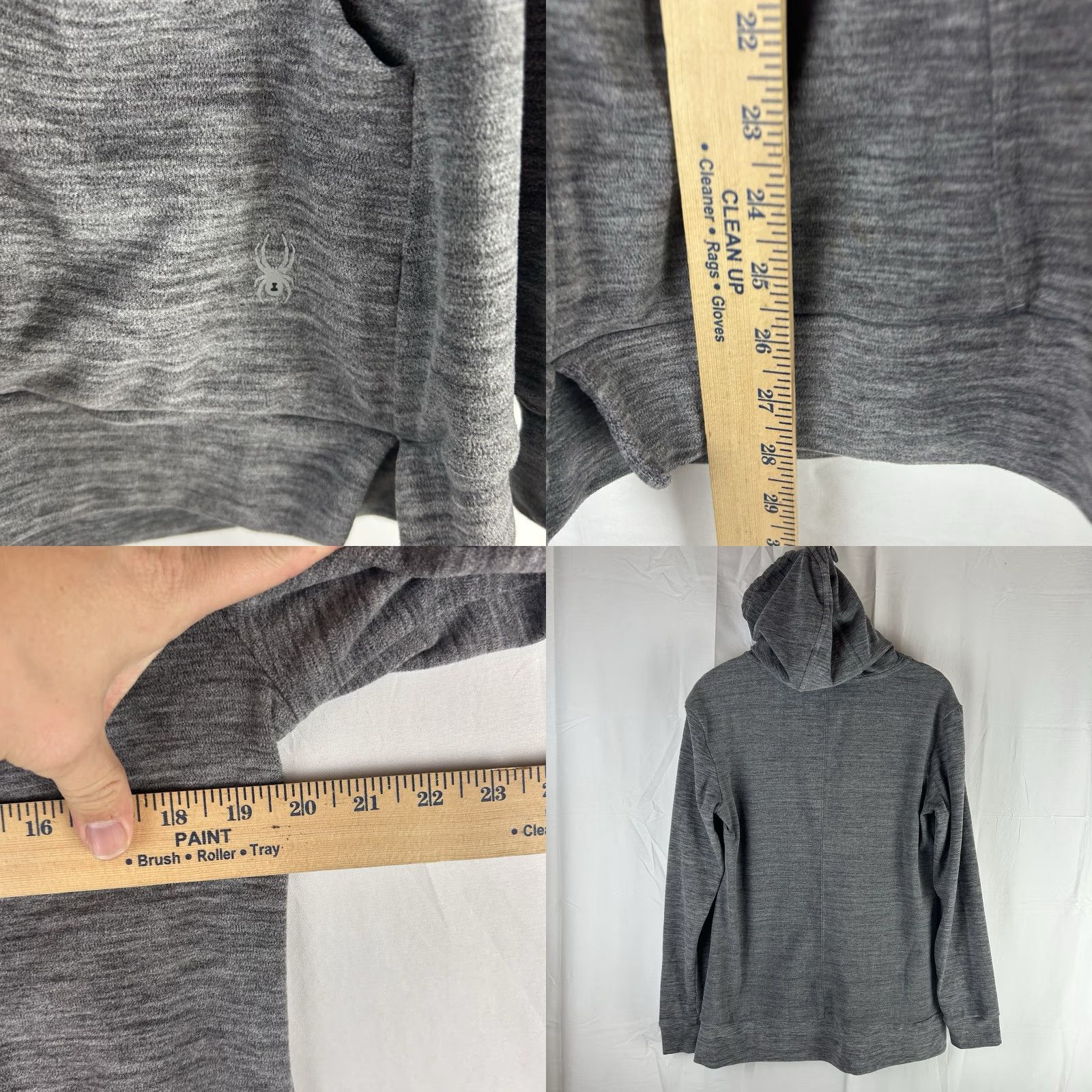 Spyder Spyder Ladies Hoodie Tunic Length Dark Gray M Medium Hoodie Womens Tunic Lightweight Pockets Reflective Size M / US 6-8 / IT 42-44 - 8 Thumbnail