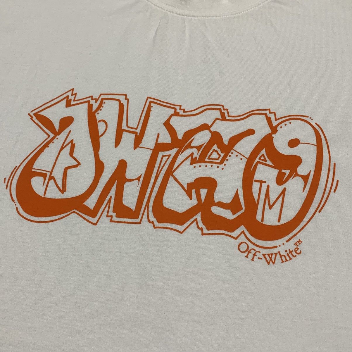 Off-White Off White Small Graffiti Graphic White Tee Virgil Abloh Size US S / EU 44-46 / 1 - 4 Thumbnail