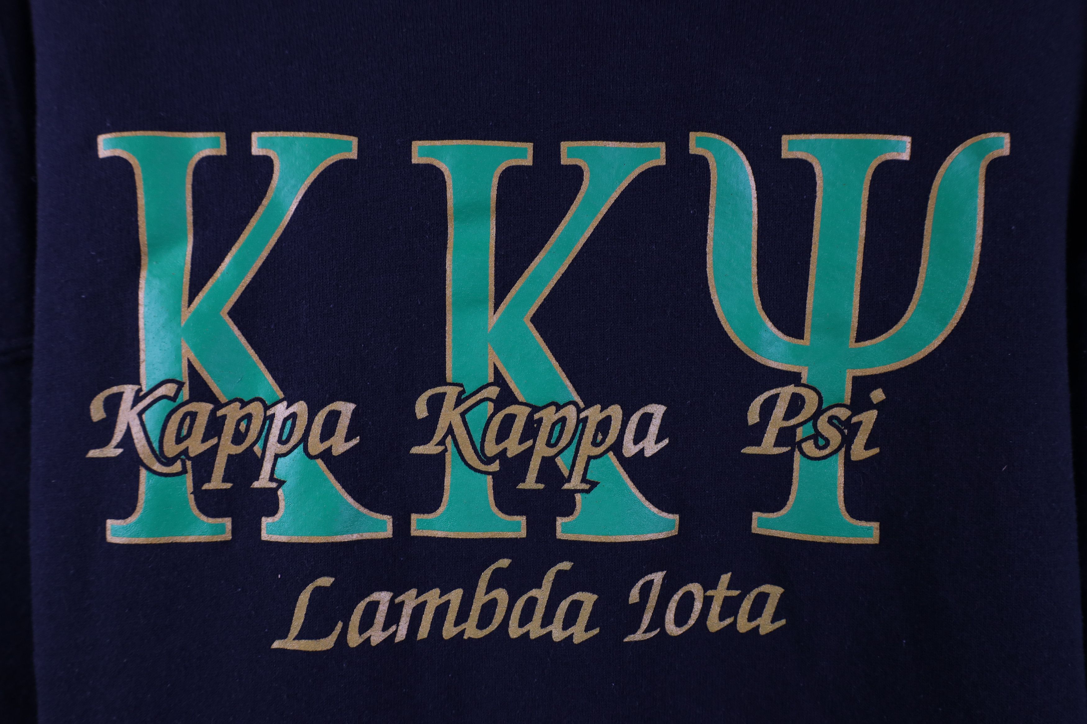 Vintage Vintage 90s Y2K Kappa Psi Lamda Iota Fraternity Sweatshirt Size US XXL / EU 58 / 5 - 4 Thumbnail