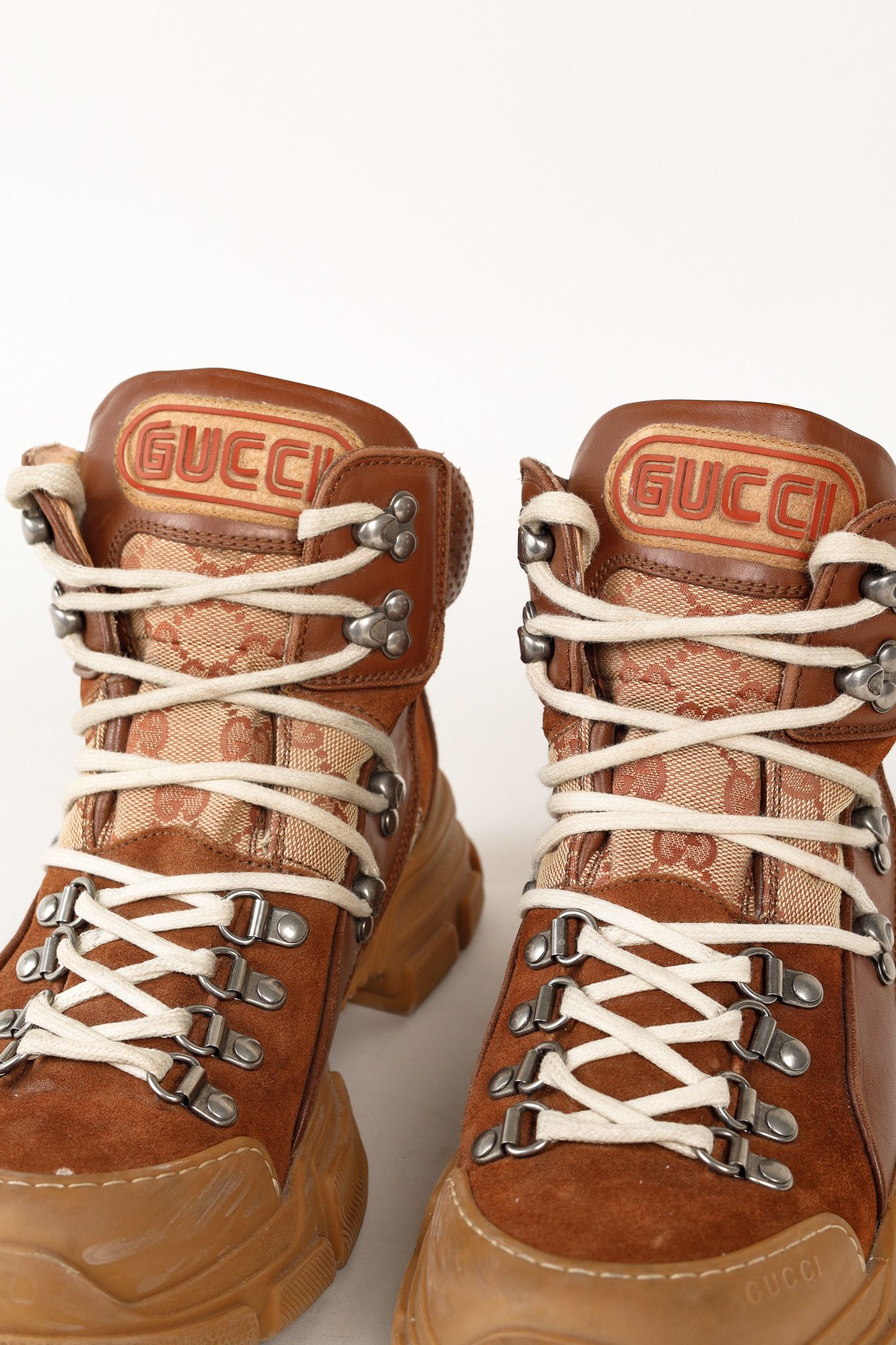 Gucci Gucci Flashtrek Monogram & Suede Hiking Sneakers Size US 8.5 / IT 38.5 - 8 Thumbnail