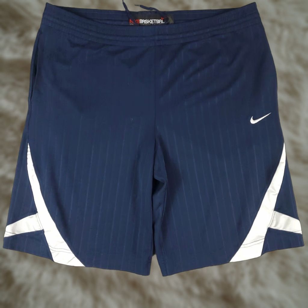 Nike Nike Shorts Mens Large Blue Vintage Y2K Swoosh Basketball Athletic Training * Size US 33 - 1 Thumbnail