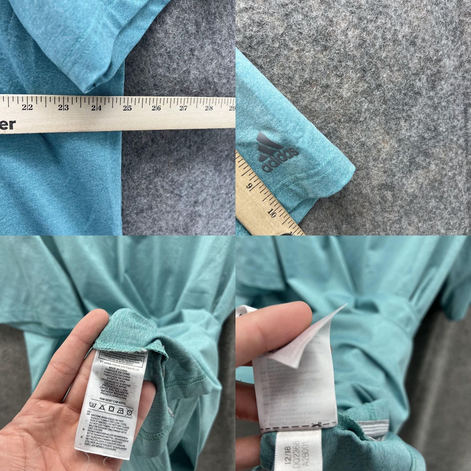 Adidas Adidas Polo Shirt Men XL Teal Blue Golf Preppy Trefoil Logo Button Collar Short Sleeve Size US XL / EU 56 / 4 - 8 Thumbnail