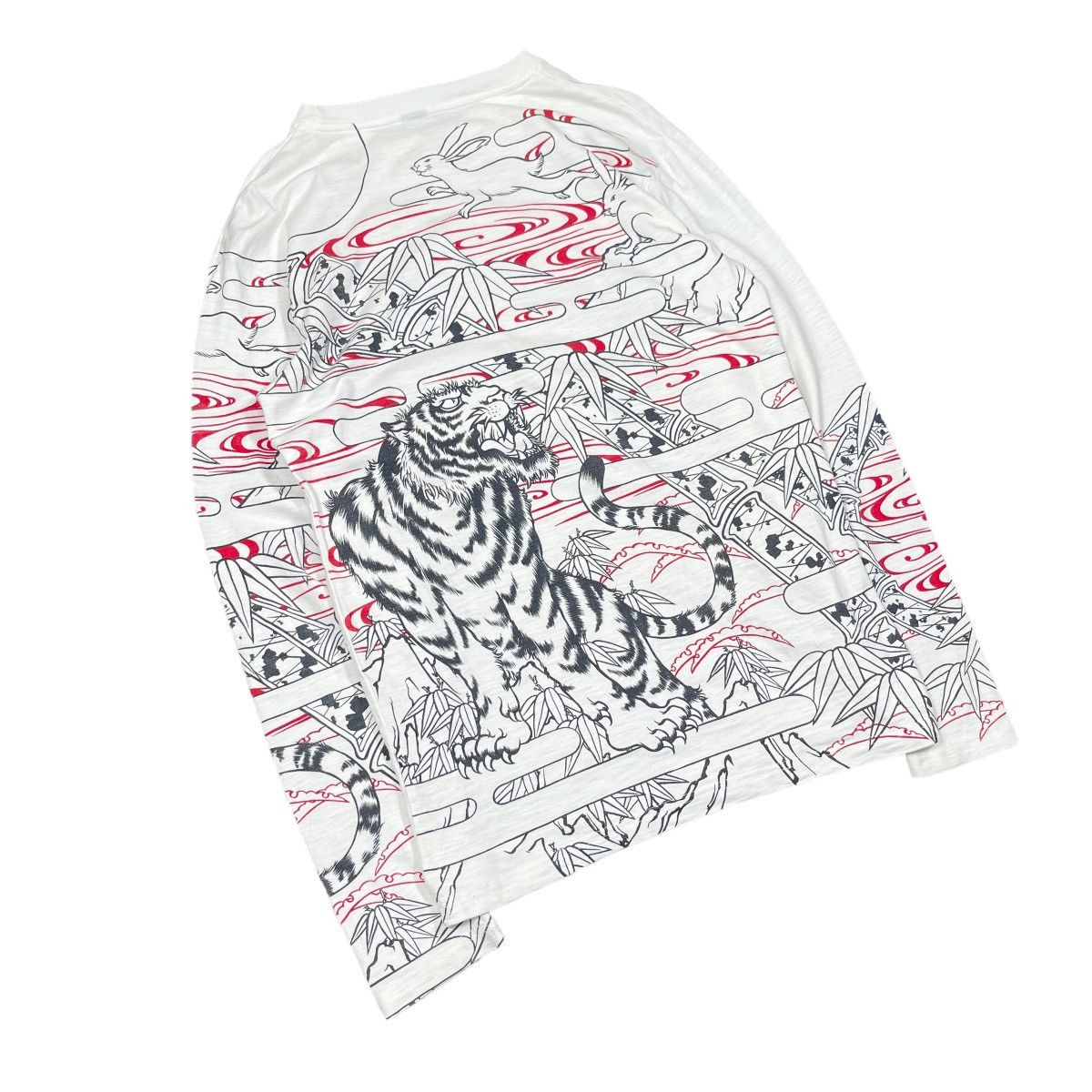 If Six Was Nine × Japanese Brand Sukajan Tiger Tattoo Art Punk Grunge Japanese T Shirt Size US L / EU 52-54 / 3 - 2 Thumbnail