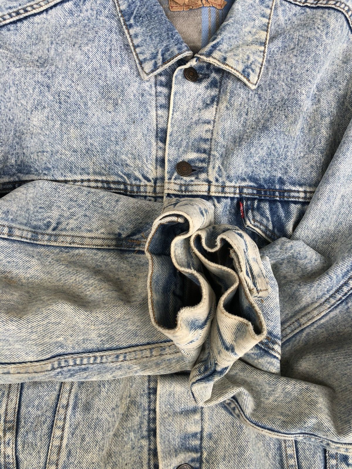 Levi's Vintage 80s Levis 70417 Blanked Lined Baggy Distressed Size US XL / EU 56 / 4 - 20 Thumbnail