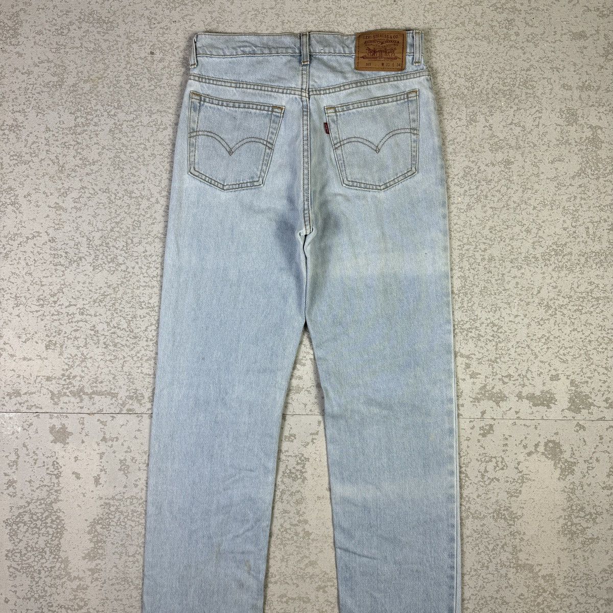 Levi's × Vintage 💥Vintage 90s Levis 515 Sick Blue Wash Denim Pant Size US 29 - 8 Thumbnail