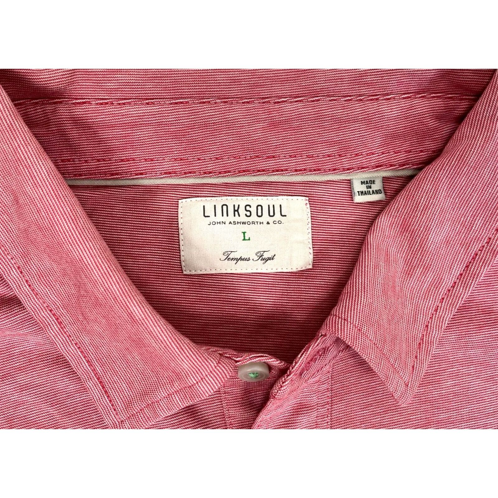 Vintage Linksoul Polo Shirt Men’s Short Sleeve Luxury Cotton Sz L Pink Polo Size US L / EU 52-54 / 3 - 6 Thumbnail