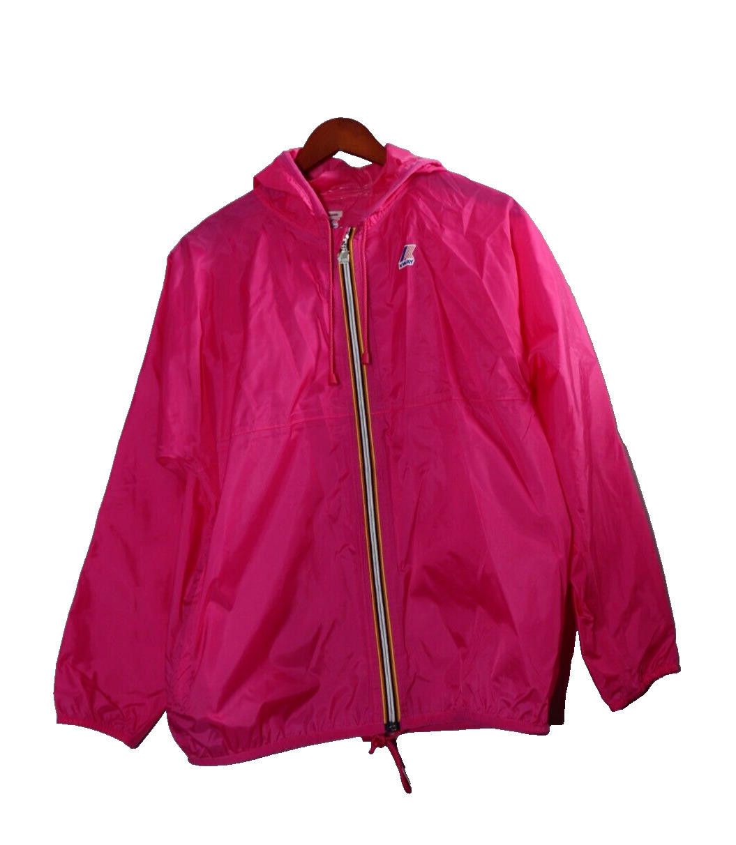 Designer K-Way Women's Large Pink Claude Rain Jacket Waterproof Coat Size L / US 10 / IT 46 - 6 Thumbnail