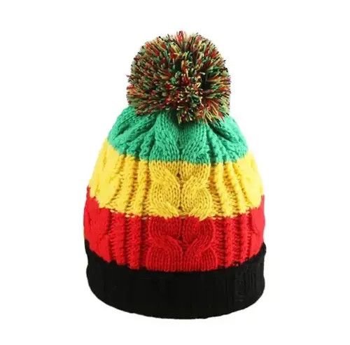 Japanese Brand Unisex Reggae Style Knit Head Cap Size ONE SIZE - 2 Thumbnail