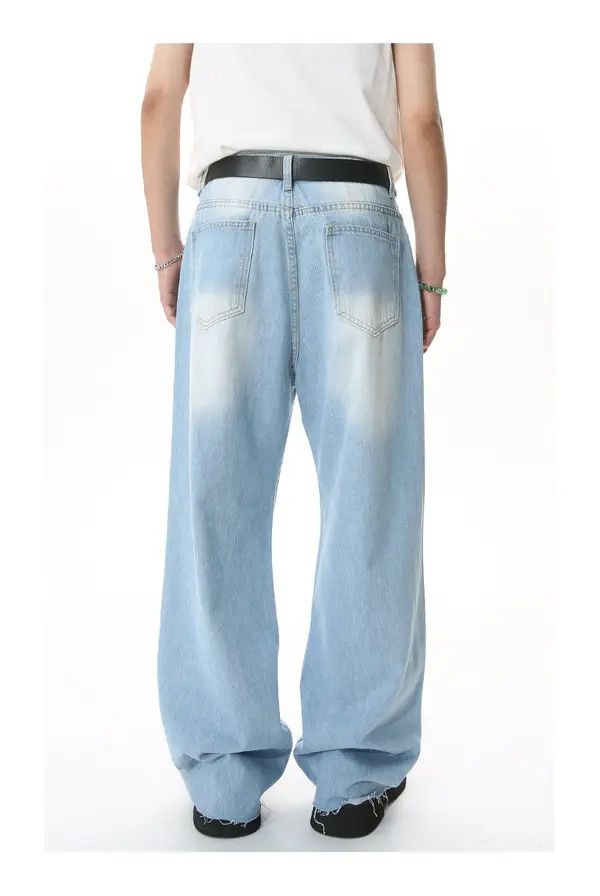 Japanese Brand Kimiko x Juri Loose straight-leg washed ripped jeans Size US 32 / EU 48 - 6 Thumbnail