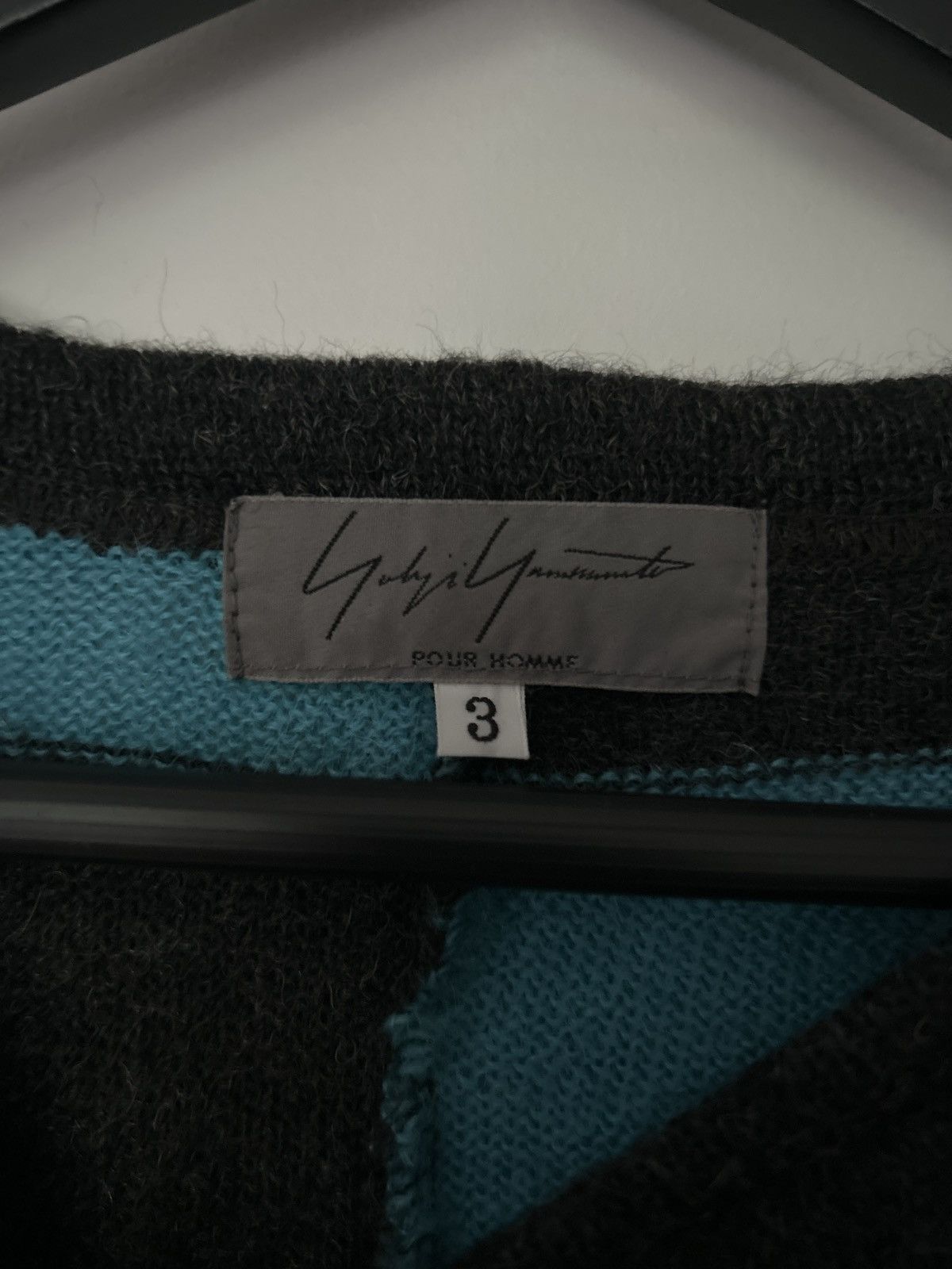 Yohji Yamamoto yohji yamamoto pour homme archive 04FW oversized check knit Size US L / EU 52-54 / 3 - 3 Thumbnail